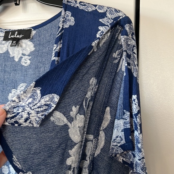 Brand new, never worn, Lulu’s navy blue dress, size Medium - Picture 6 of 8